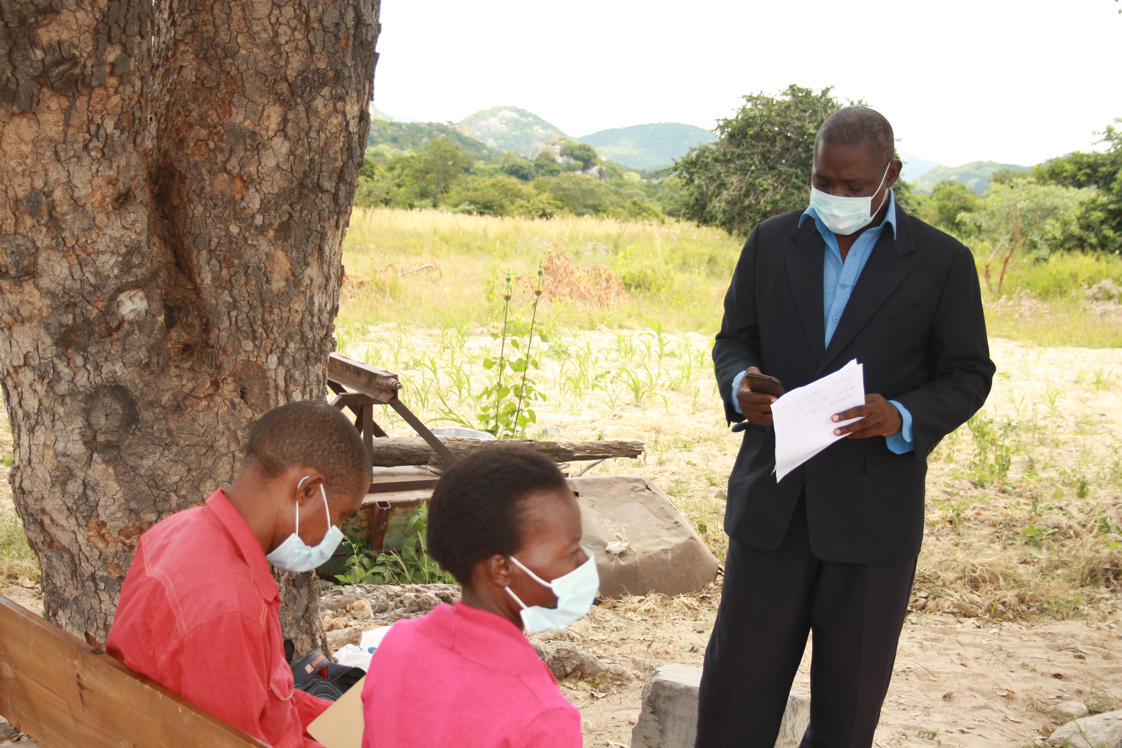 Students in school garden